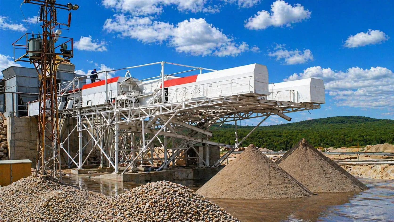 Kum yıkama tesisi çalışmaları